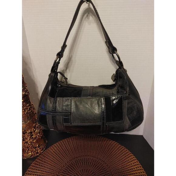 Fossil Leather Patchwork Hobo Bag 75082 - Picture 3 of 9